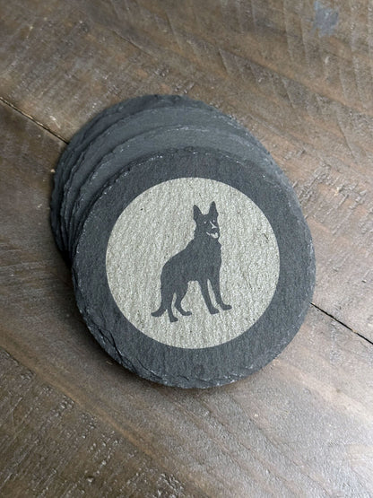 Are you all about that pug life? Do you have a resting pit face? Or maybe you're more of a spaced out shepherd? What about some BIG STRETCHES!? There's a dog to match every vibe! The perfect stocking stuffer, groomsman or house warming gift. These slate coasters will be right at home in any man cave or she shed.